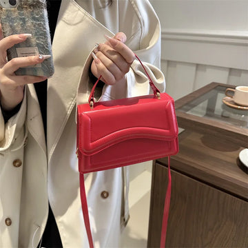 Qfdian Women Shoulder Bag Pu Leather High Quality Crossbody Bags Retro Solid Luxury Handbag Ladies Commuter Shopping Travel Purse